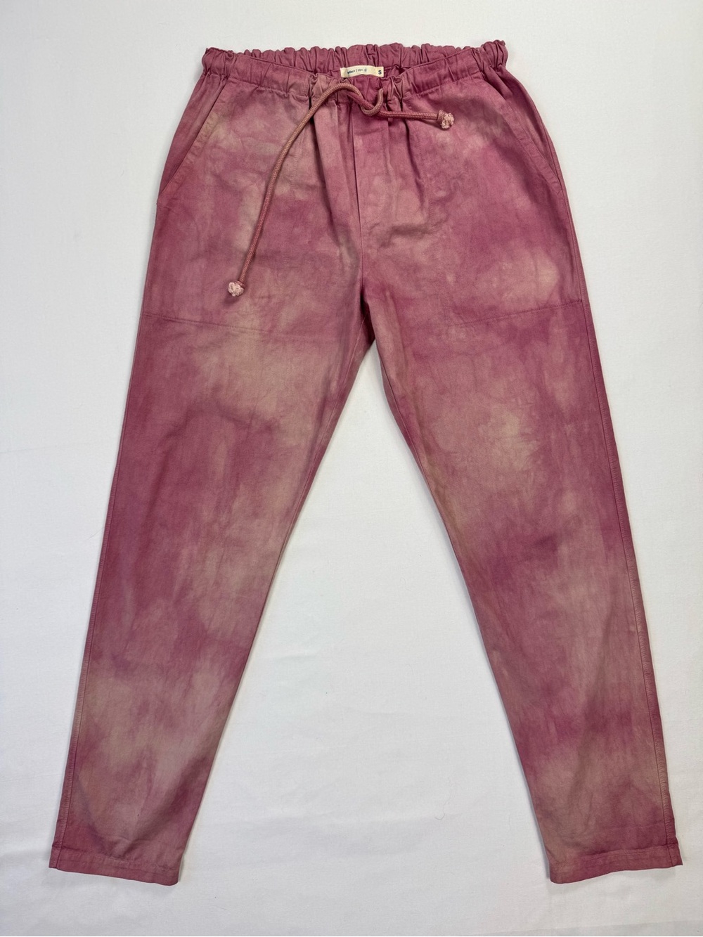 Industry of All Nations pink dye organic cotton pants size small